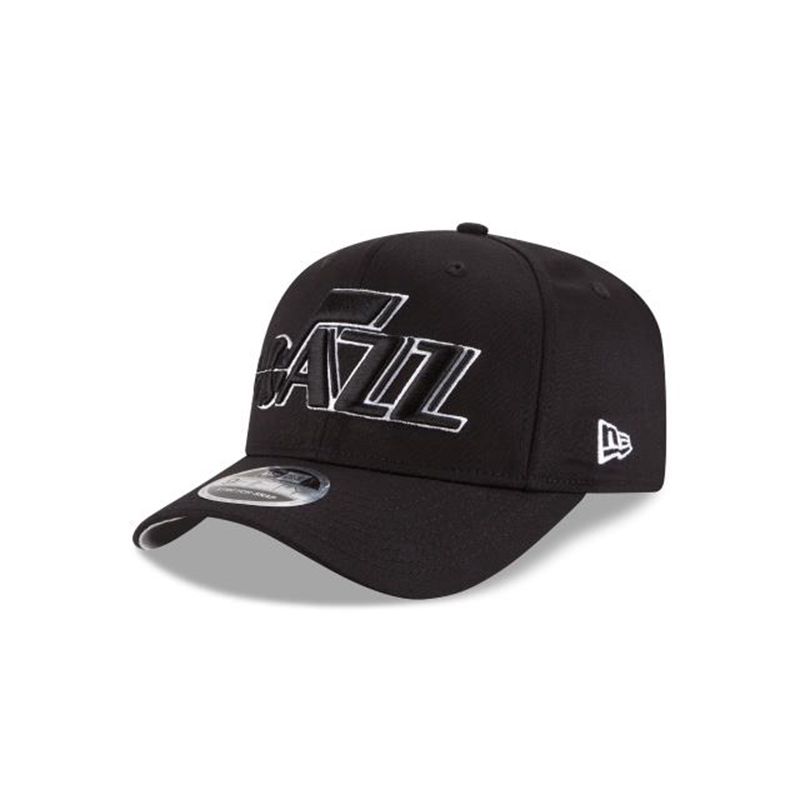 NBA Utah Jazz Stretch Snap 9Fifty Snapback (YOZ4993) - Black New Era Caps